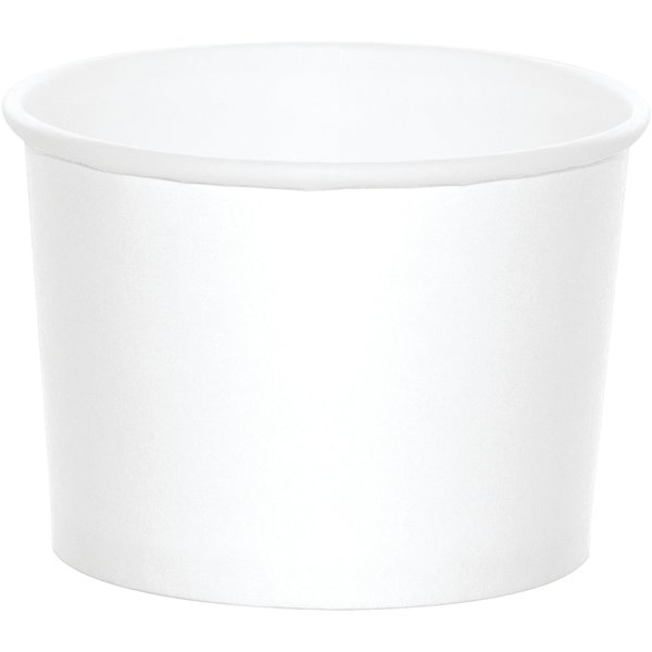 Creative Converting White Treat Cups, 3.5"x2.5", 96PK 349817